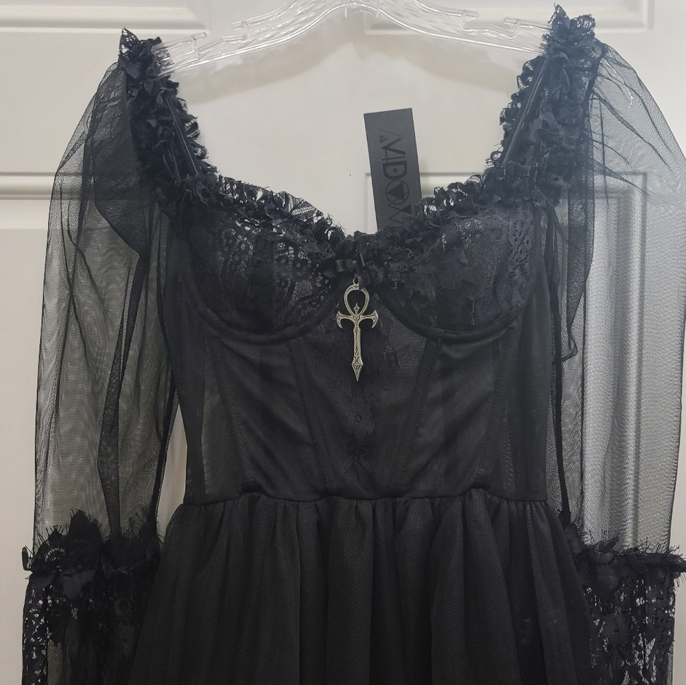 Dance With Death Gothic Maxi Dress Size Small